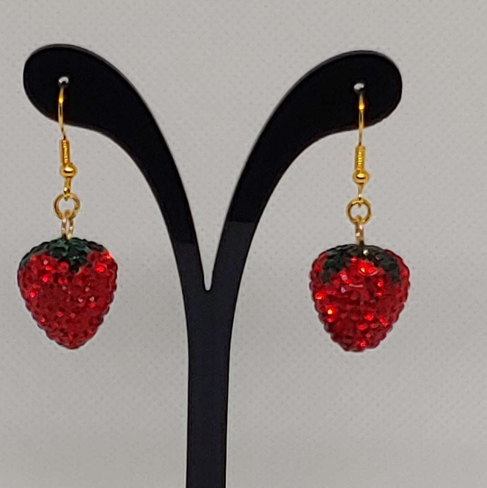 Sparkling Strawberry earrings